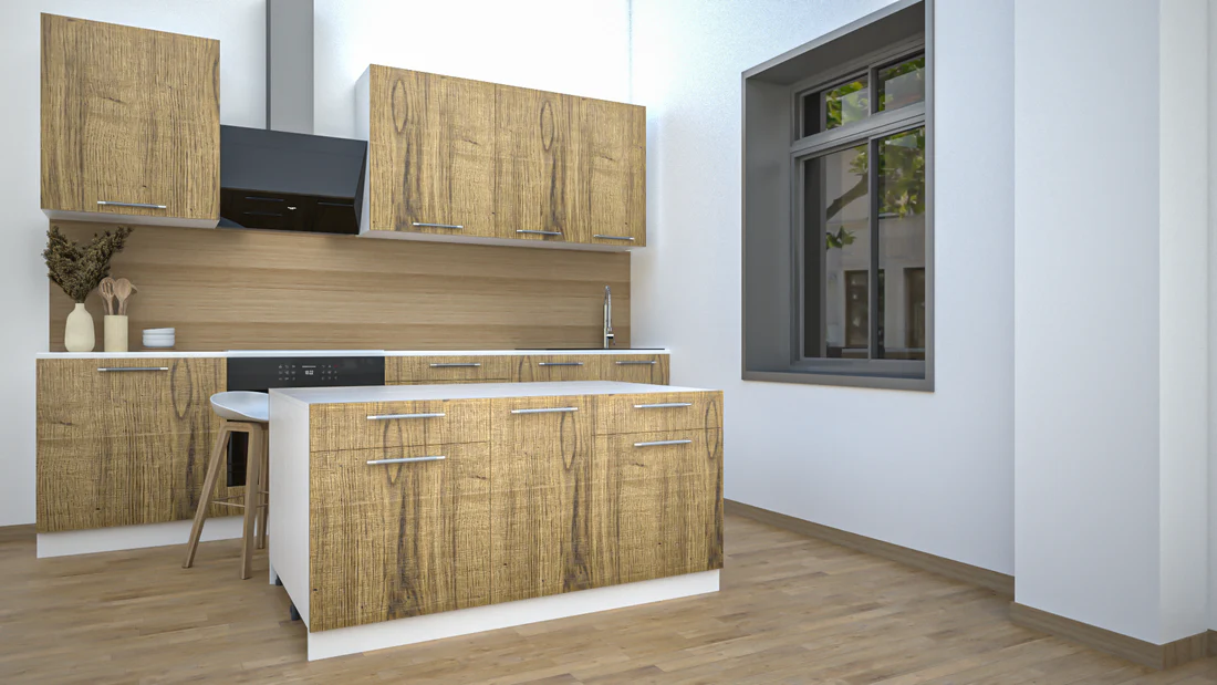 Cuisine moderne avec îlot central