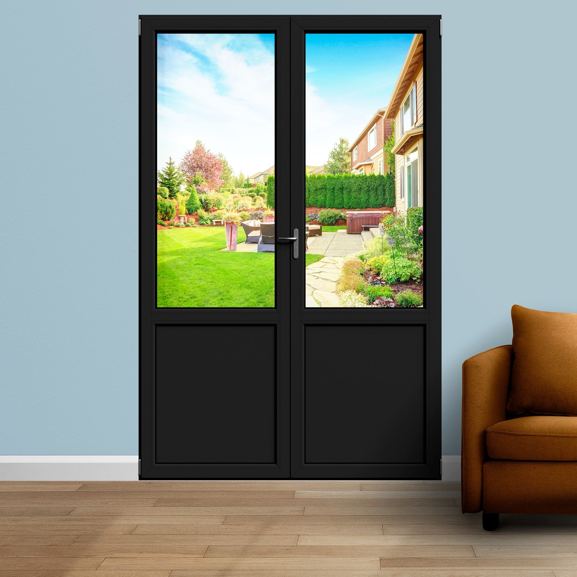 Porte d'entrée moderne et sécurisée